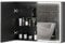 HOMCOM Spiegelschrank Bad mit LED-Beleuchtung, Badezimmerschrank mit Spiegel, Steckdose, Doppeltür, 80x12,8x60cm Hängeschrank mit Verstellbar Ablage, Anti-Beschlag-Funktion, 3 Lichtfarben