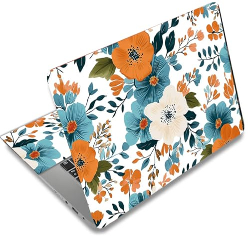 SUPERDANT Laptop Skin Schutz Laptop Skin Aufkleber Kunstschutz Universell Wiederverwendbar Personalisierte Notebook Skins Aufkleber Passend Für 12-15.6 Zoll Abstrakte Flowern