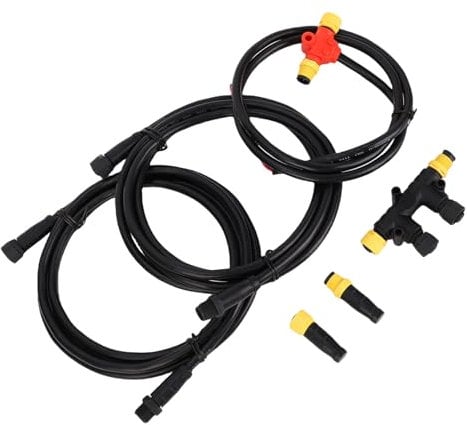Cryfokt NMEA 2000 Starter Kit Fit for Lowrance Simrad Device, Grade Backbone Cables Drop Cables Tees Terminators, 5pin 2K Network Connector for Radios, GPS, Chartplotters