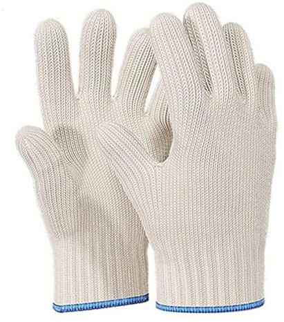 Sixfox 1 Paar Hitzebeständige Küchenhandschuhe für den Innen- und Außenbereich, Hitzeschutzhandschuhe zum Kochen, Backen, Halten des Topfes, Handhabung des Smokergrills