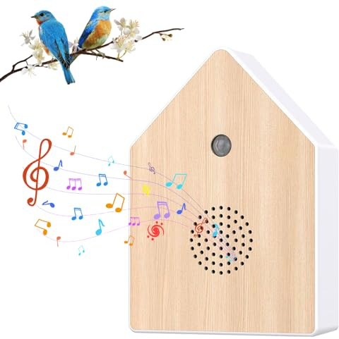 YANGUN Vogelgezwitscher Bewegungsmelder, Vogelgezwitscher Box, Naturgeräusche Box mit Wandhalterung für Bad Spa Gäste WC und Entspannung