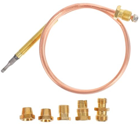 Homoyoyo Thermoelement Ersatzset 900mm Temperaturfühler für Gasgeräte Kamin Warmwasserbereiter mit Anschlussstück Reparaturset für Terrassenheizer