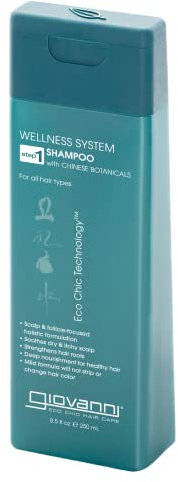 GIOVANNI Wellness System Shampoo with Chinese Herbs - Chinese Botanical to Strengthen, Sooth and Nourish All Hair Types (8.5 Ounce / 250 Milliliter)