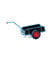 Fetra Transportgeräte mtmecm4 Schubkarre 1 Achse spritzwasserdicht, 795 mm x 445 mm Plattform, Rollen ø 260 mm x 85 mm, 680 mm Höhe