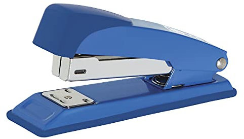 Cucitrice per prodotti da ufficio, capacità fino a 30 fogli, profondità inserto 50, colore blu, piccoli accessori da ufficio, tipo standard, materiale: metallo, colore: blu, profondità interna (mm)