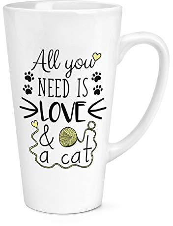 All You Need is Love and A Cat 17oz Large Latte Mug Cup