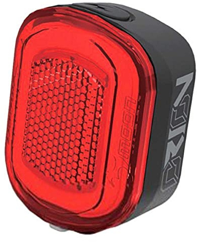 MOON Orion Bicycle Rear Light, Black-Red, One Size