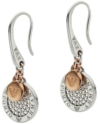 Emporio Armani Ohrringe Für Frauen, Größe: 12X12X2 mm Multi Sterling Silber Ohrringe, EG3377040