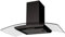 SIA CGH90BL 90cm Black Curved Glass Chimney Cooker Hood Kitchen Extractor Fan