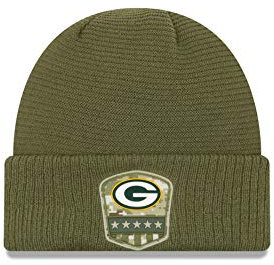 New Era ONF19 STS Knit Mütze Green Bay Packers Khaki, Size:ONE Size