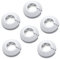 MroMax Lot de 6 cache-tuyaux en plastique PP pour décoration de tuyau d'eau de 2,5 cm de diamètre extérieur - Blanc - 25 mm