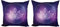 ABAKUHAUS Galaxy Mandala Dekokissen Kissenbezug 2er Pack, Lotus Flower Raum, Modern Accent Doppelseitiger Digitaldruck, 50x50, Dunkel Violett
