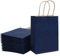 Loveinside 15X8X21 cm Papiertüten Kleine Kraft Navy Geschenktüten Bulk Mit Griffen Für Geburtstag Hochzeitsfeier Gefälligkeiten 25 Stück/Set