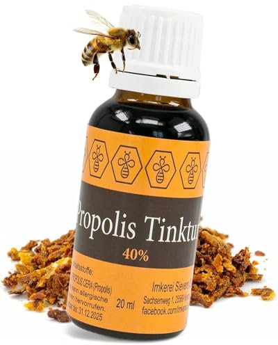 Nordbienchen® 20ml Propolis Tinktur mit 40% Propolis aus eigener Imkerei – Bienen Propolisextrakt – Propolistropfen in bester Imkerqualität – Ohne Zusätze