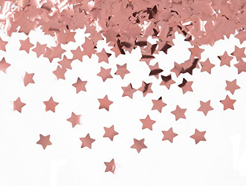Cavore Stern Konfetti Rosegold metallic, 1,4cm, 30g, 1500 Stück – Streudeko Rosegold für Herbst, Weihnachten, Geburtstag, Hochzeit, Jubiläum, Kindergeburtstag, Silvester 2024