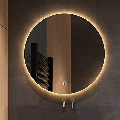 L&ED LED beleuchteter Badezimmerspiegel mit Lichtern, hinterleuchteter Wandspiegel, Touch-Taste, für Make-up-Rasierspiegel, groß