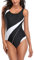 SEDEX Maillots de Bain 1 Piece Femme Push up Rembourré Gainant Ventre Plat Maillot de Bain Ronde Amincissant Sport Piscine Plage Siamois pour Madam, Noir XL
