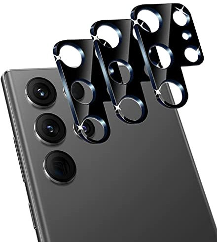 NUCNOK [3 Pieces Caméra Arrière Protecteur pour Samsung Galaxy S22 Ultra 5G,Protection Camera Verre Trempé,9H Dureté,Anti-Rayures,Haute Définition