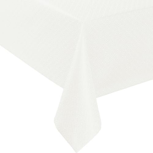 Curt Bauer Tischdecke Riga Damast Creme Größe 130x250 cm