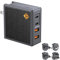 𝐒𝐥𝐢𝐦𝐐 GAN USB C Ladegerät: 100W,96W,87W,85W,67W Netzteil - Reiseadapter für MacBook,Surface,Lenovo - 4 Port Fast Compact PD Wall Block - Type-C High Speed Charging Station
