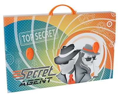 Favorit Koffer mit Top Secret Druck aus Polypropylen, bedruckt, Format 56,5 x 36,5, Rücken 5,5 cm, runder Griff und zwei Verschlüsse