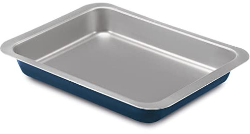 Guardini, Lasagnera 22x28 cm, Acciaio prodotto con ridotte emissioni di CO2 con nuovo rivestimento PFAS free, Grigio/Blu, Made in Italy, Linea XBake