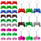 WanderGo 36PCS Portachiavi da Gioco, 9 colori Videogiochi Mini Portachiavi, Retro Mini Portachiavi Bambini Portachiavi, Porta Chiavi Idea Bomboniera per Feste Compleanno Matrimonio