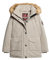 Superdry Damen Everest Parka mit Kunstfellkapuze Feldlerche Grau 38