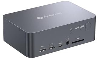 AV Access Dual Monitor KVM Switch Docking for Laptop & Desktop - Type C Charging, Ethernet, EDID, HDMI & DisplayPort, USB-C MST Dual 4K@60Hz Display, USB 3.0, Full Aluminum Design