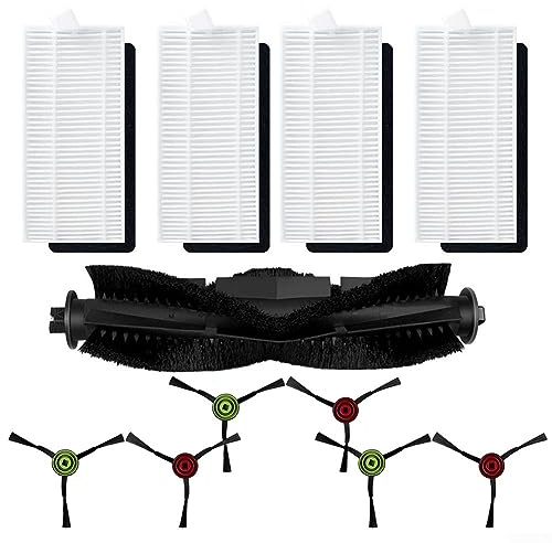 Juego de Accesorios de Robot de Repuesto para aspiradora Conga Eternal Pet MAX X-Treme (1 Cepillo Principal + 6 cepillos Laterales + 4 filtros)