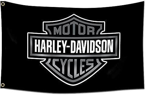 HOKIDO Harley Banner Davidson-Flagge (90 x 150 cm, lebendige Farben, strapazierfähiges 150D-Polyester) für Studentenwohnheim, Männerhöhle