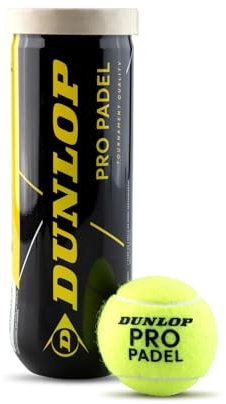 Dunlop Pro Padel – Padel Bälle für Wettkämpfe und Turniere (1x3er Dose)