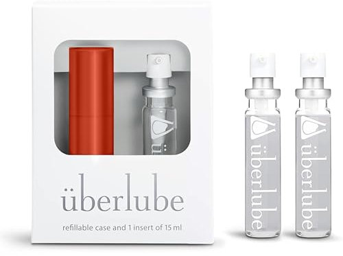 Überlube Travel Lube | Persönliches Silikon Gleitgel Vitamin E | Duftfrei, Geschmacksneutral, Keine Rückstände, Funktioniert Unter Wasser – 15 ml Sedona Kit + Zwei Nachfüller (insgesamt 45 ml)
