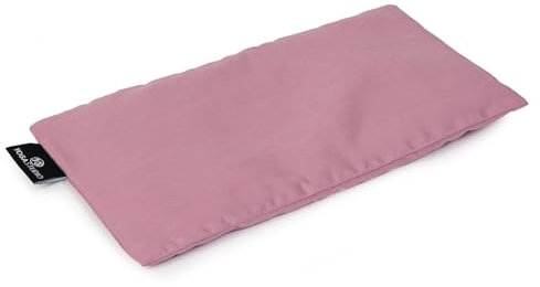 Yoga Studio Augenkissen | Bezug aus 100 % Bio-Baumwolle | Bio-Lavendel- und Leinsamen-Yoga-Kissen | Stressabbau, gewichtete Augenmaske für Yoga, Entspannung, Aromatherapie, müde Augen und