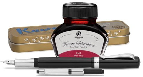 Kaweco Student Füllhalter mit 30 ml Füllhaltertinte, Konverter und Metalletui