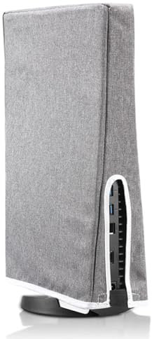 NHPY Staubhülle für PS5,PS5 digital Cover,Schutzhülle für ps 5,Staubschutzhülle für PS5 Anti Scratch Kompatibel mit PlayStation 5,PlayStation 5 hülle,Porträtstil,Grau
