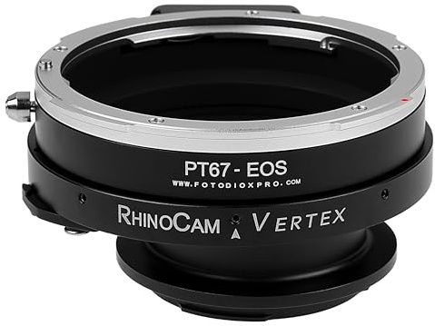RhinoCam Vertex Rotierender Nähadapter – kompatibel mit Pentax 6 x 7 (P67) Mount Objektiv auf Canon EOS (EF, EF-S) Mount D/SLR Kameragehäuse
