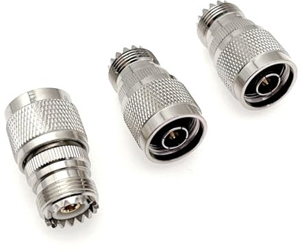 JZK 3 pezzi N maschio a UHF SO-239 connettore adattatore coassiale femmina