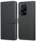 Leacckl for Honor 200 Lite Case, Leather Wallet Case for Honor 200 Lite, Flip Phone Case with TPU Shockproof Shell and Card Holder, Black