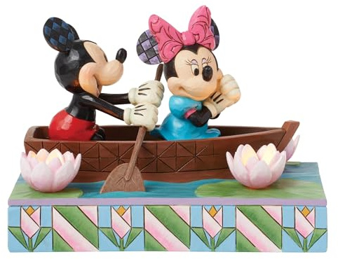 Disney Traditions Mickey Minnie Love Rowboat Figurine