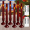 Lezonic Flameless Windows Candles Battery Operated with Timer Remote, 6Pcs Red Acrylic Flameless Candlesticks with Holders, LED Taper Candles Flickering for Halloween Christmas, 0.8 x 8 inches