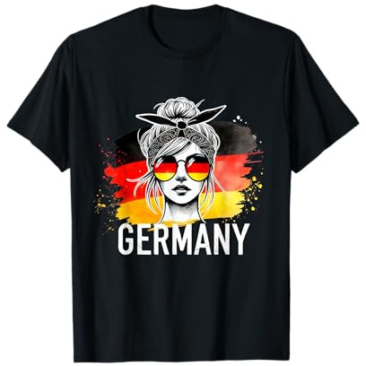 Deutsches Mädchen Frau Flagge Deutschland Trikot 2024 T-Shirt