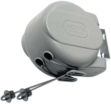 Addis Dual 2 Line Retractable outdoor Space saving laundry clothes washing line, up to 30 metre drying, Grey