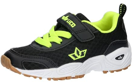 Lico Unisex Kinder Bronte Vs Hallenturnschuhe, Schwarz Lemon, 37 EU