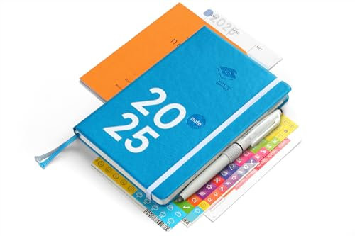 weekview compact note - blue edition - der clevere Wochenplaner! Personal Organizer mit großem Notizteil / A6+ (12x18cm) Premium