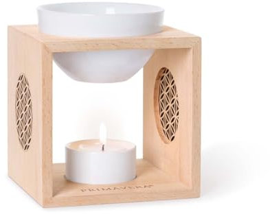 Primavera Aroma Duftlampe Balance - Handgemachte Aromalampe mit zeitlosem Design, klaren Formen und optimaler Diffusionstemperatur, Blume des Lebens