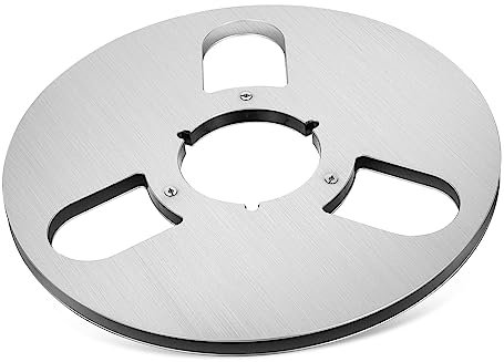 Artibetter Tonbandspule aus Aluminiumlegierung mit Drei Löchern Leise und Robust Silberne Aufwickelspule für Tonbandgeräte und Bandmaschinen