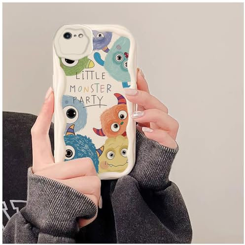 Compatibile con iPhone 6/iPhone 6s Custodia Morbida Silicone Design Onde Cremose Lisce