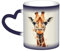 DFEPFKGOKL Tasse à café à changement de chaleur – Girafe intelligente – Tasse fascinante à changement de couleur dans le ciel, tasse magique en céramique 325 ml pour cafés, bureaux, maisons