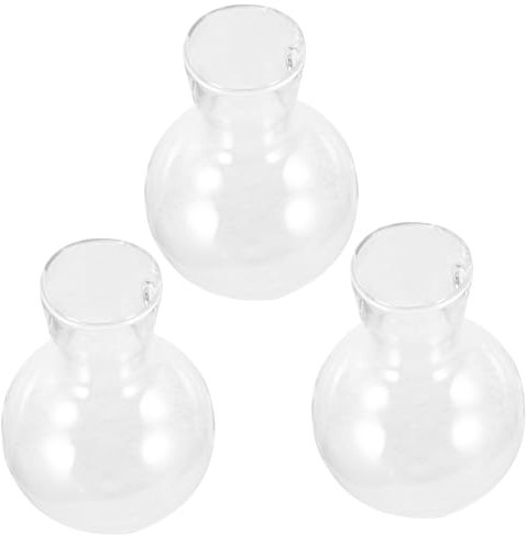 CIMAXIC 3er Set Hydroponische Glasvase Mit Holzständer Hochborosilikatglas Blumentöpfe Für Tischdekoration Ideale Pflanzen Deko Für Indoor Gärten Und Moderne Wohnräume
